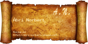 Ábri Norbert névjegykártya