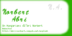 norbert abri business card